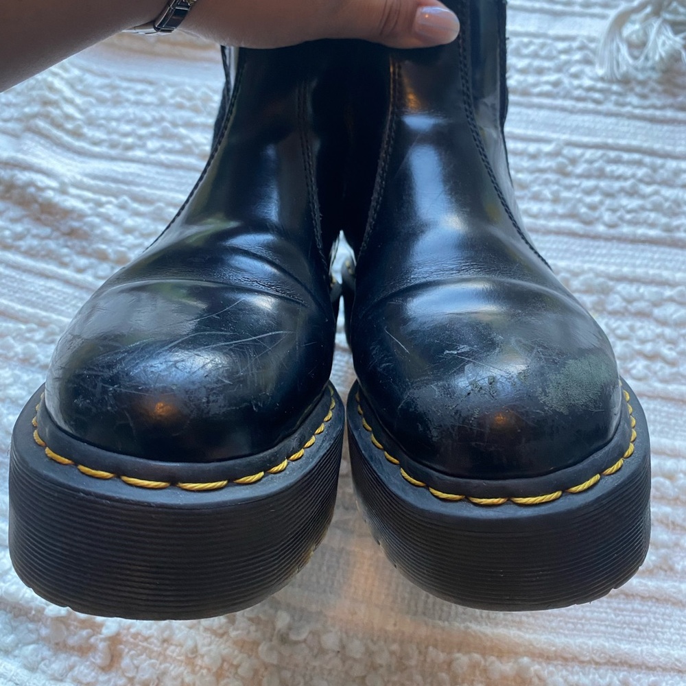Dr. Martens Black Platform Quads